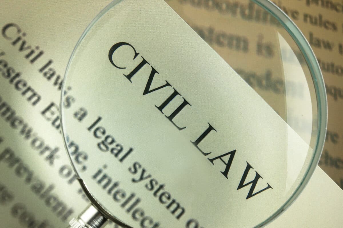A judge with a gavel